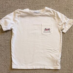 Vineyard Vines White Short Sleeve Pocket Tee with Graphic